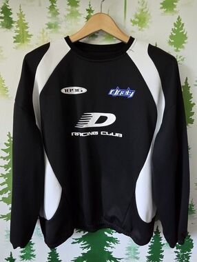 Dazy Black & White Racing Top